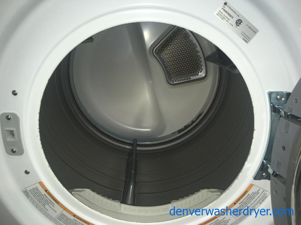 27″ LG HE Front-Load Stackable Direct-Drive Washer & Electric Dryer, 1-Year Warranty