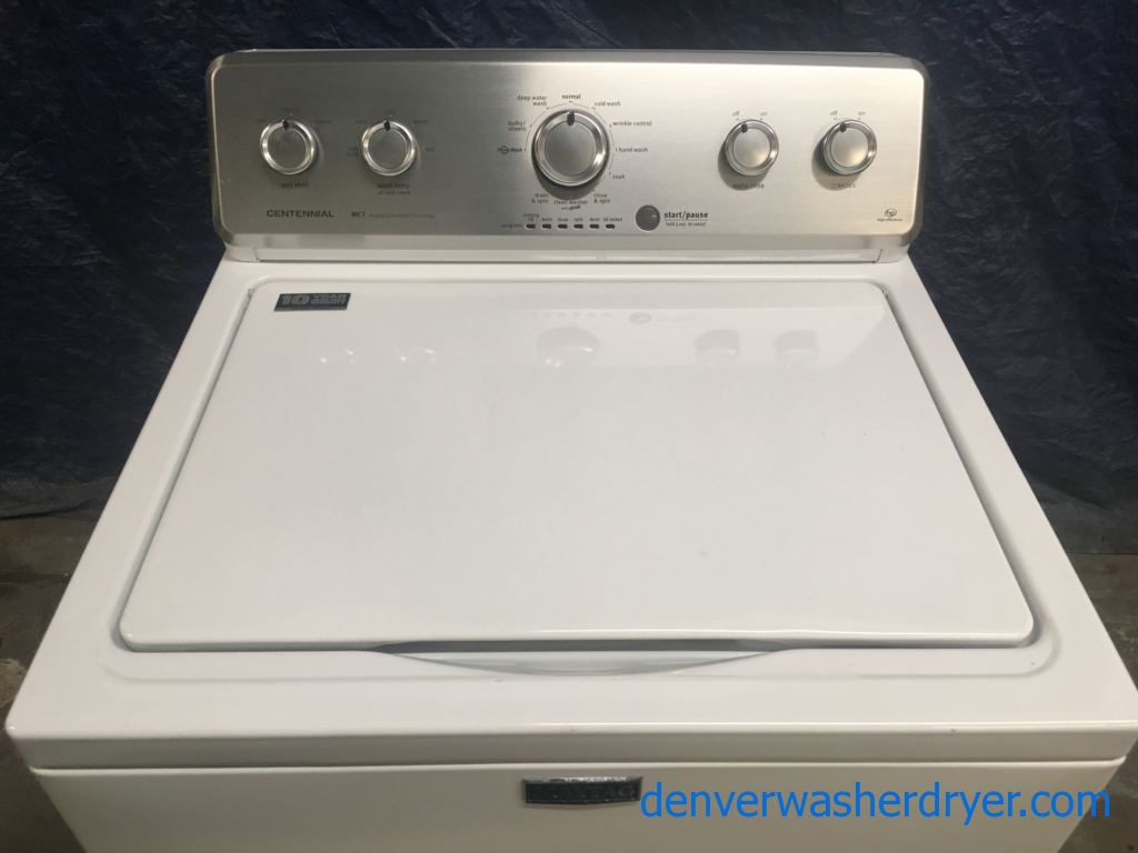 Maytag Centennial HE Top-Load Washer w/Agitator, 1-Year Warranty