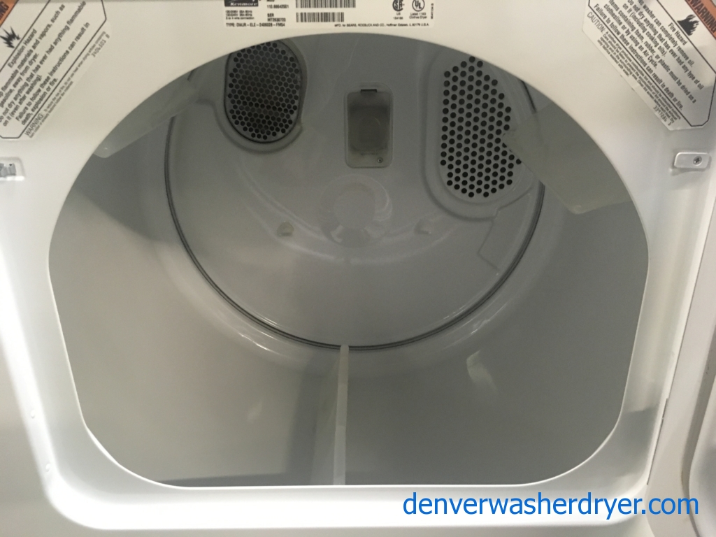 Quality Refurbished 29″ Kenmore Heavy-Duty Super Capacity Electric Dryer, 1-Year Warranty