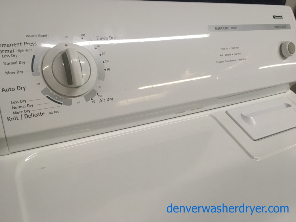 Quality Refurbished 29″ Kenmore Heavy-Duty Super Capacity Electric Dryer, 1-Year Warranty