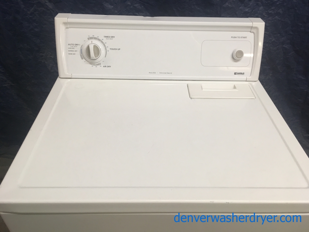 XL-Capacity 29″ Quality Refurbished Kenmore Heavy-Duty Electric “Flat-Back” Dryer, 1-Year Warranty