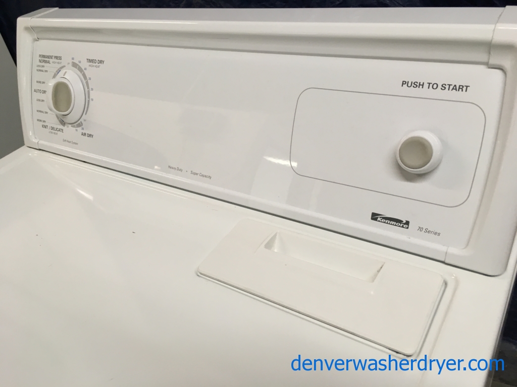 29″ Quality Refurbished Kenmore Heavy-Duty Super-Capacity Electric Dryer, 1-Year Warranty