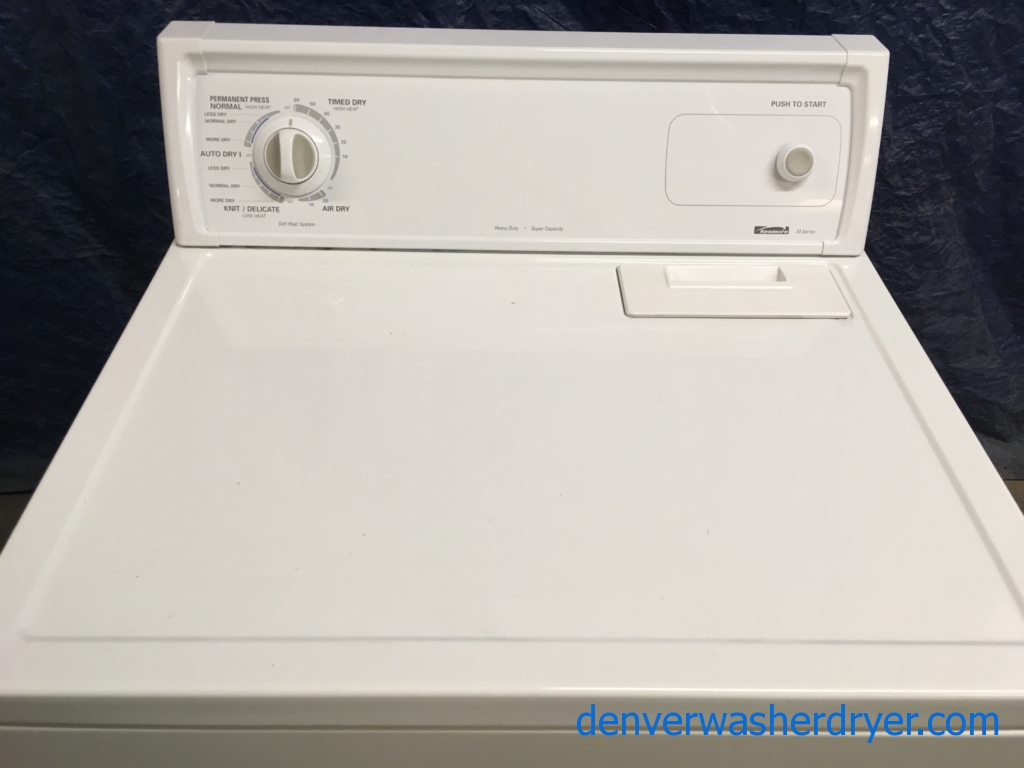 29″ Quality Refurbished Kenmore Heavy-Duty Super-Capacity Electric Dryer, 1-Year Warranty