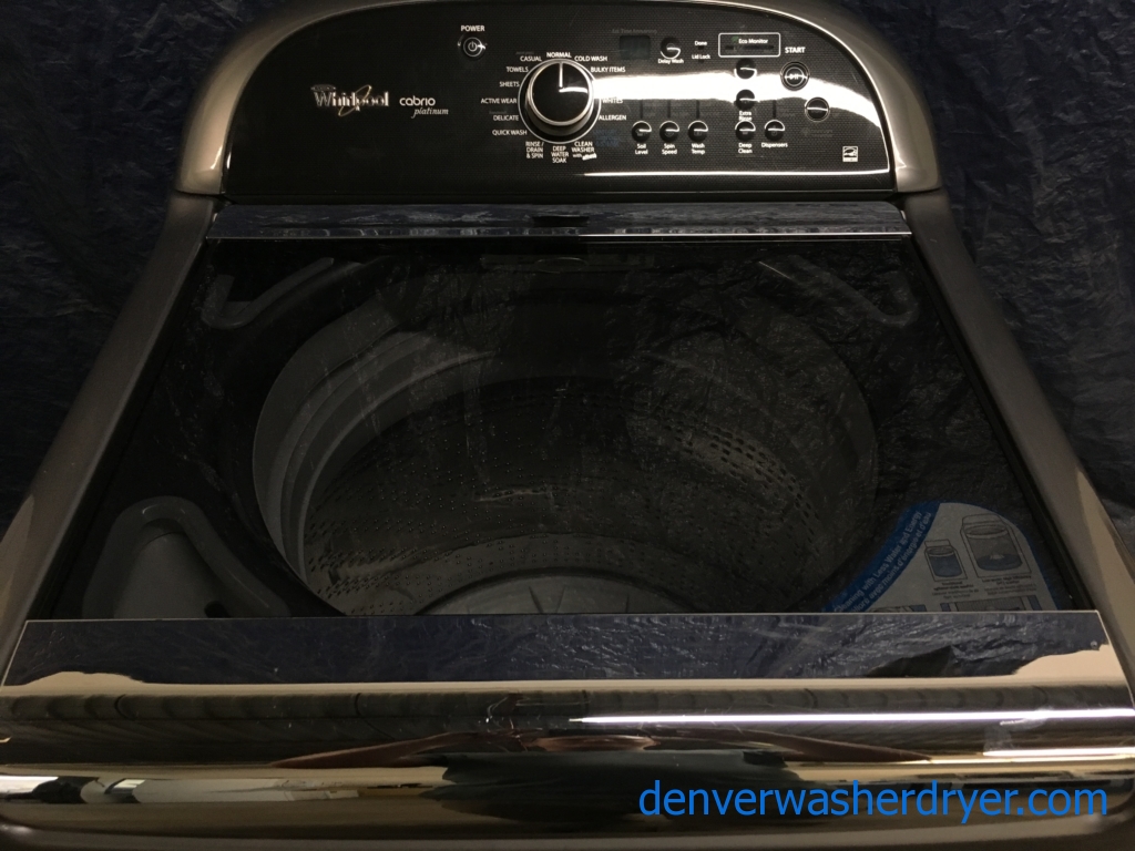 27″ Quality Refurbished HE Whirlpool Cabrio Top-Load Direct-Drive Washer, 1-Year Warranty