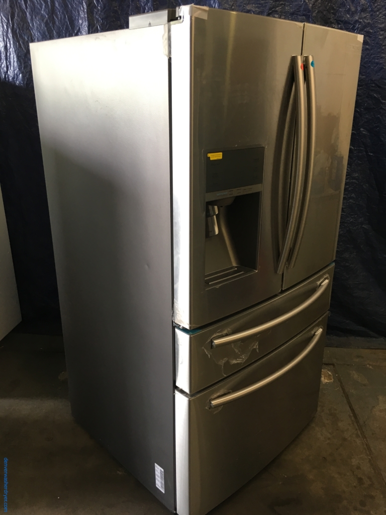 BRAND-NEW Stainless 36″ Samsung 4-Door French-Door Refrigerator (29.1 Cu. Ft.), 2-Year Parts Warranty