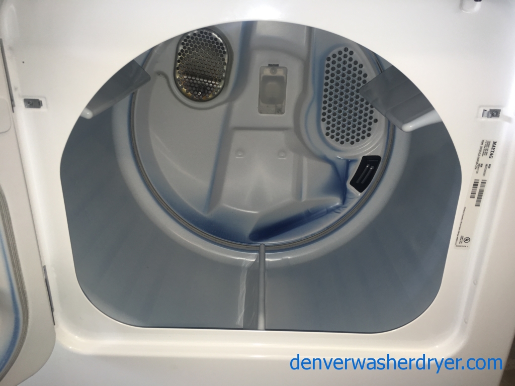 27″ Maytag Centennial Series HE Top-Load Washer & HE Electric Dryer Set, 1-Year Warranty