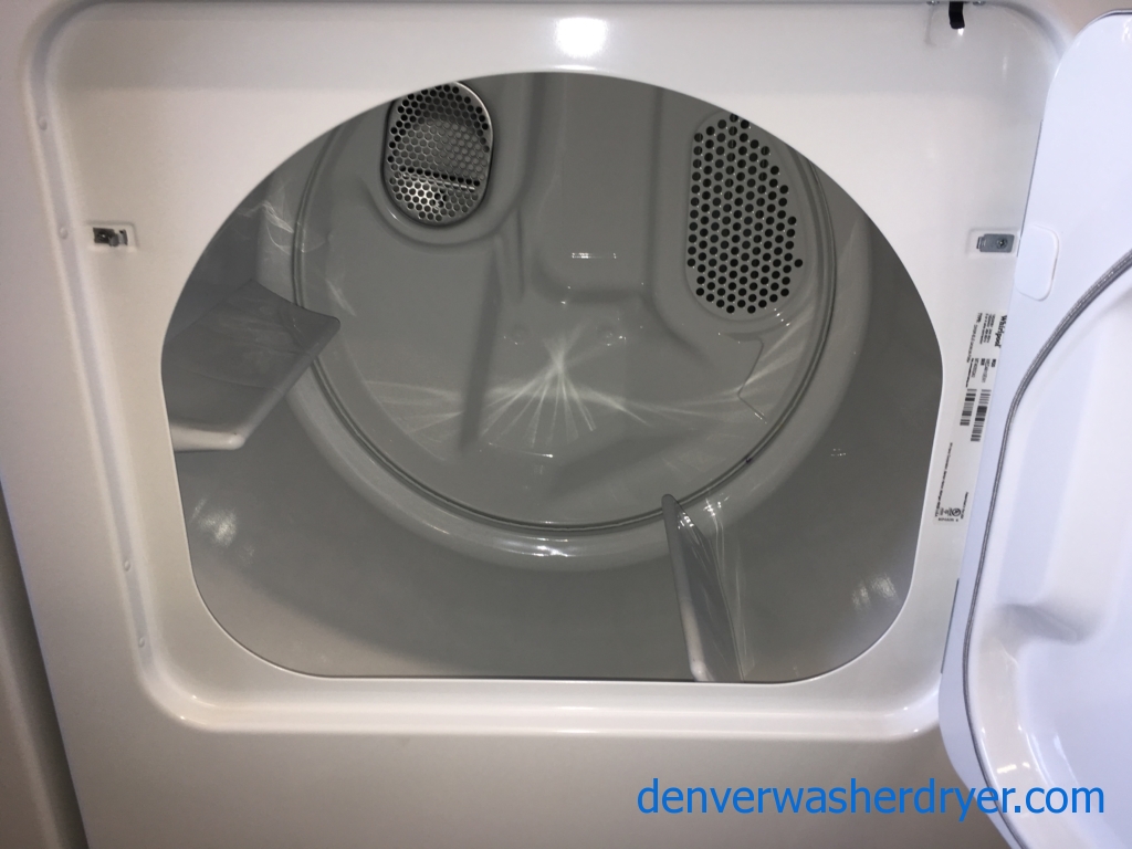 BRAND-NEW HE Whirlpool Top-Load Washer w/Agitator & Electric Dryer, 1-Year Warranty