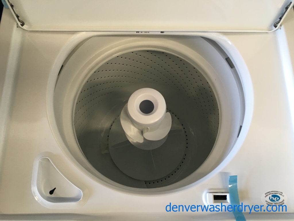 BRAND-NEW HE Whirlpool Top-Load Washer w/Agitator & Electric Dryer, 1-Year Warranty