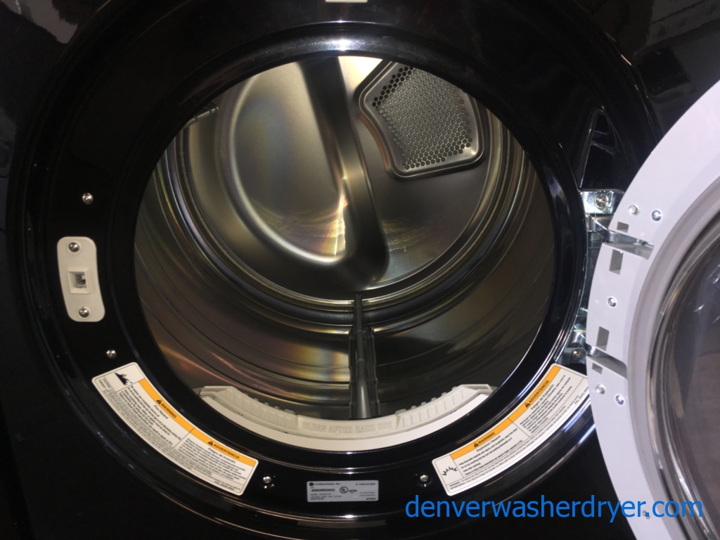 Quality Refurbished HE 27″ LG Tromm Series Stackable Front-Load Direct-Drive Washer w/Sanitary & Electric Dryer, 1-Year Warranty