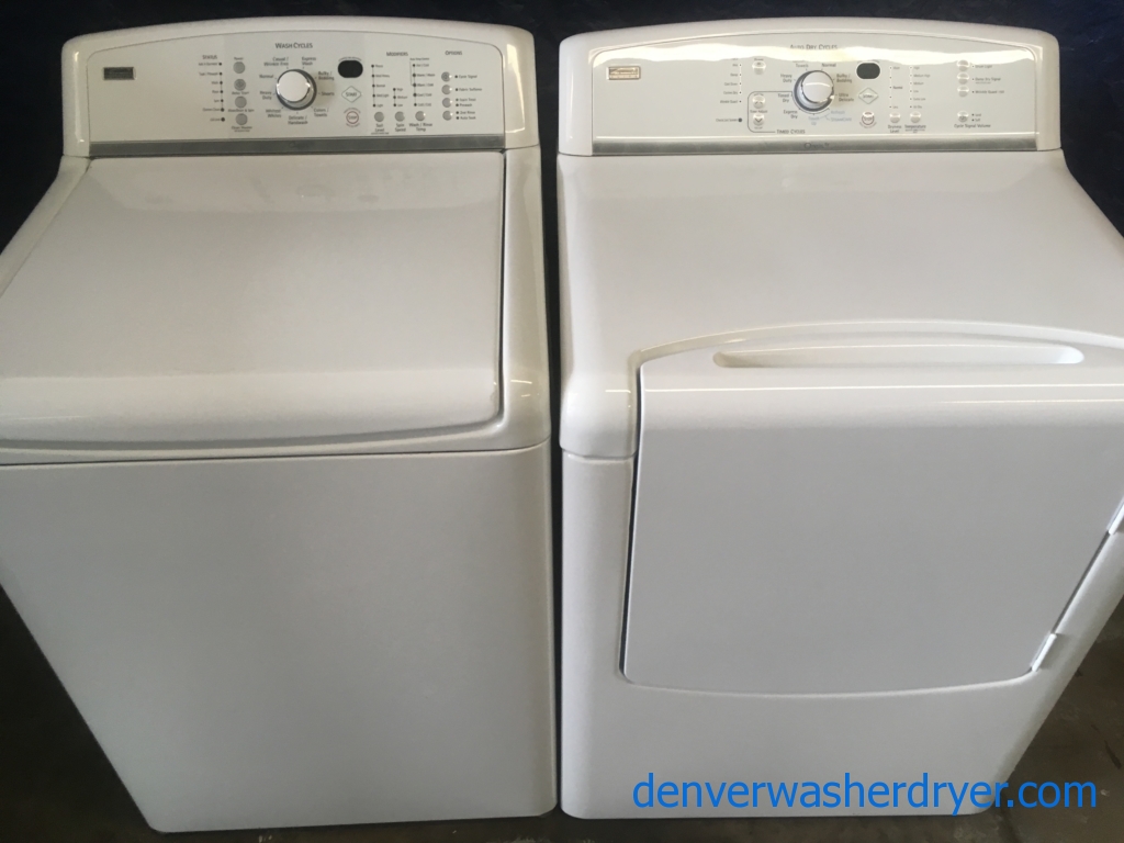 Quality Refurbished Kenmore HE ENERGY STAR Direct-Drive Top-Load Washer & Electric Steam Dryer, 1-Year Warranty