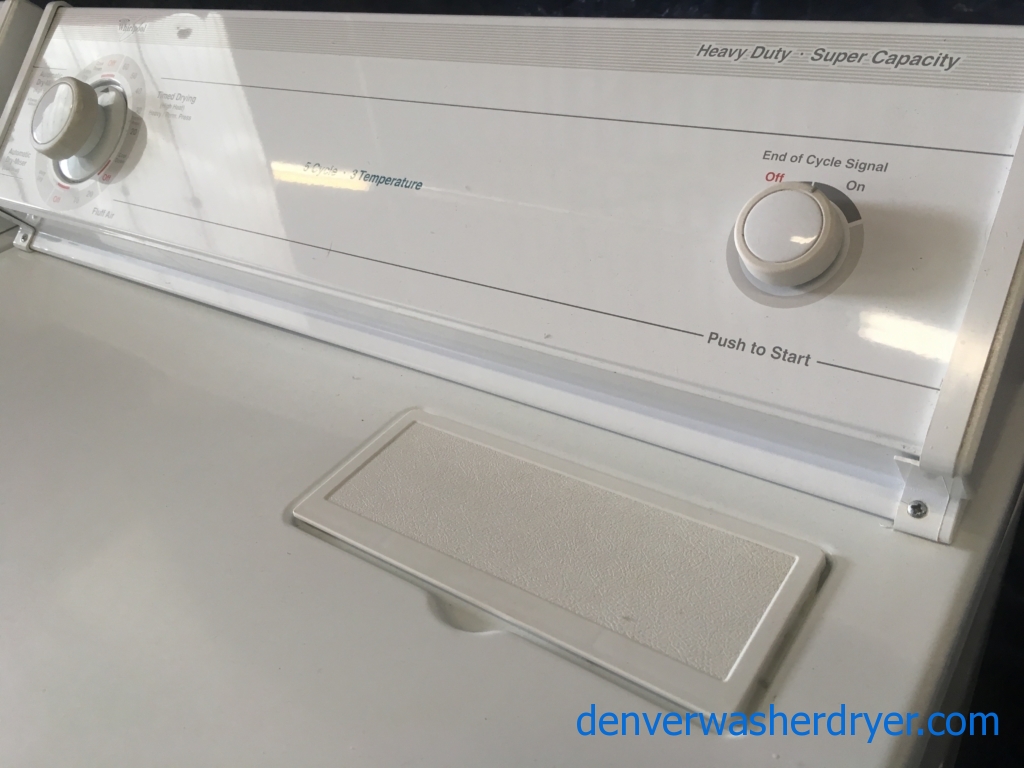 Mature, Quality Refurbished Whirlpool, Heavy-Duty Direct-Drive Washer & Electric Dryer, 1-Year Warranty