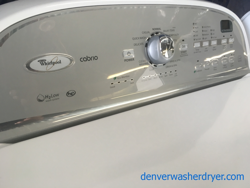 HE ENERGY STAR Whirlpool Cabrio Top-Load Washer & Electric Dryer, 1-Year Warranty