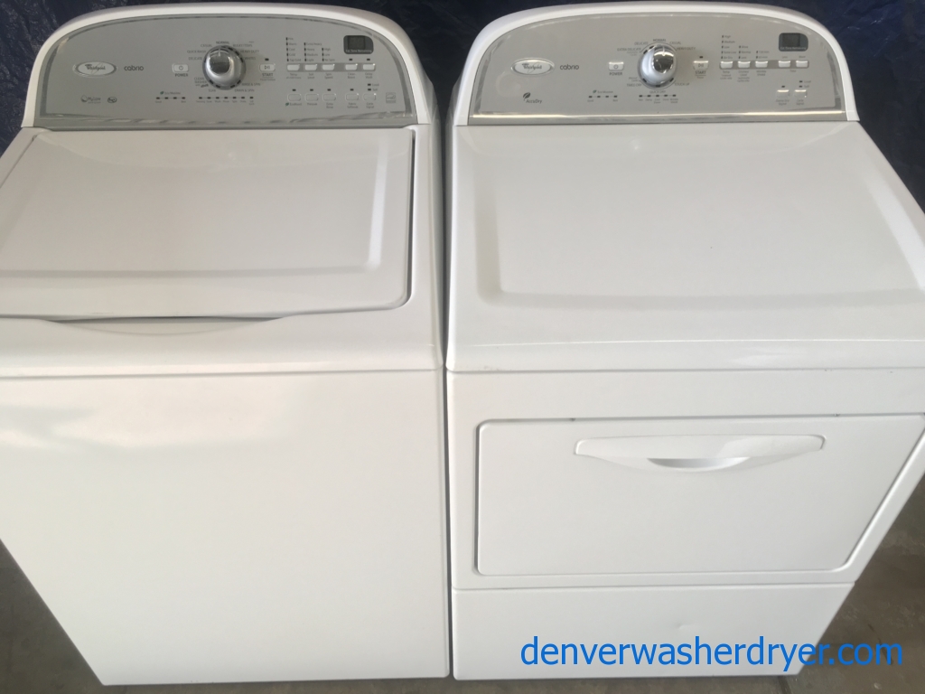 HE ENERGY STAR Whirlpool Cabrio Top-Load Washer & Electric Dryer, 1-Year Warranty
