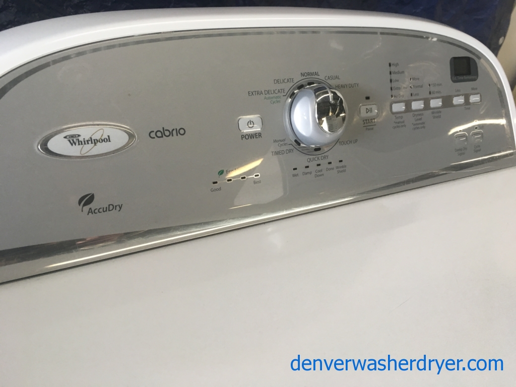Whirlpool Cabrio Electric Dryer w/Accu-Dry, 1-Year Warranty