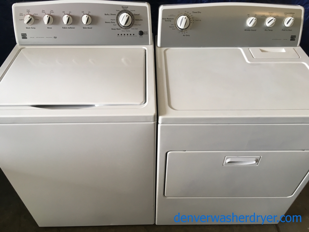 HE Kenmore Top-Load Washer & Electric Dryer, 1-Year Warranty