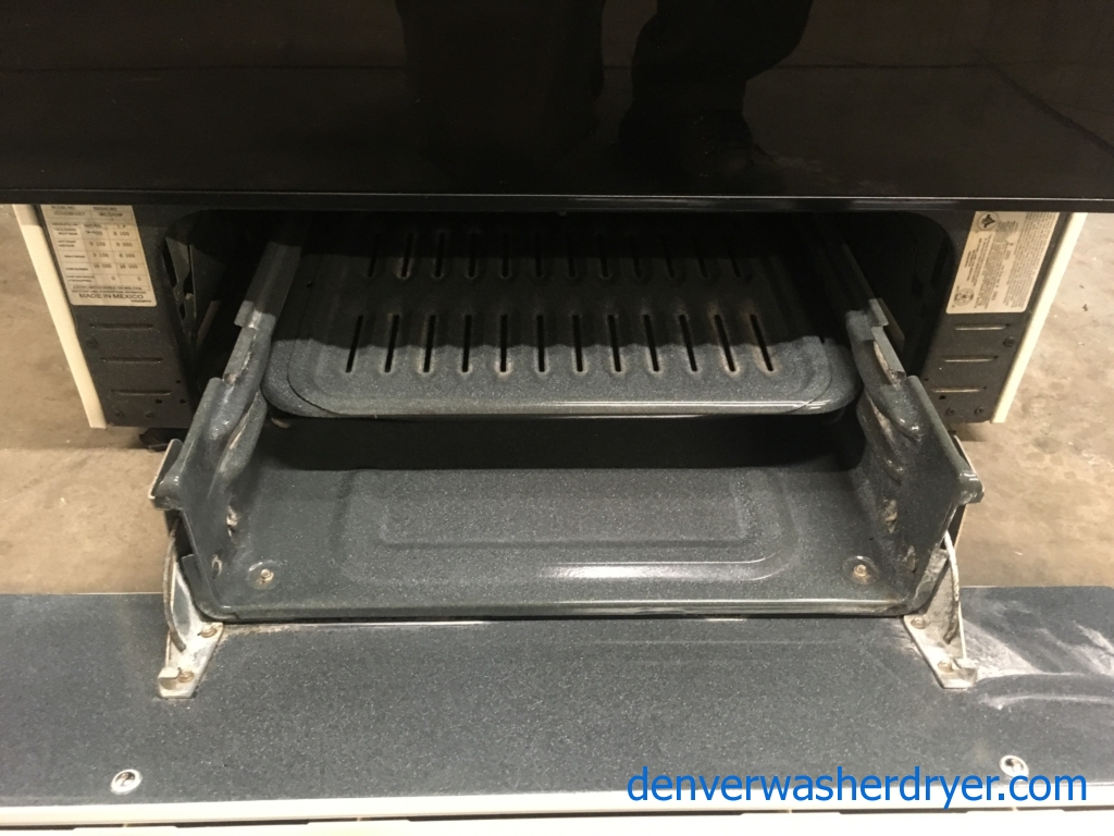 GE 30″ Black/Bisque Free-Standing *GAS* Range, 1-Year Warranty