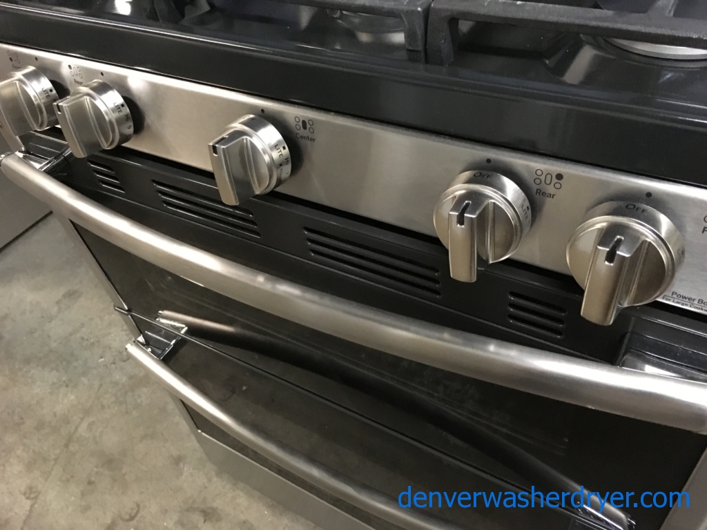 BRAND-NEW 30″ GE Profile Stainless (6.8 Cu. Ft.) Double-Oven *GAS* Range w/Self Cleaning Convection Oven, 1-Year Warranty