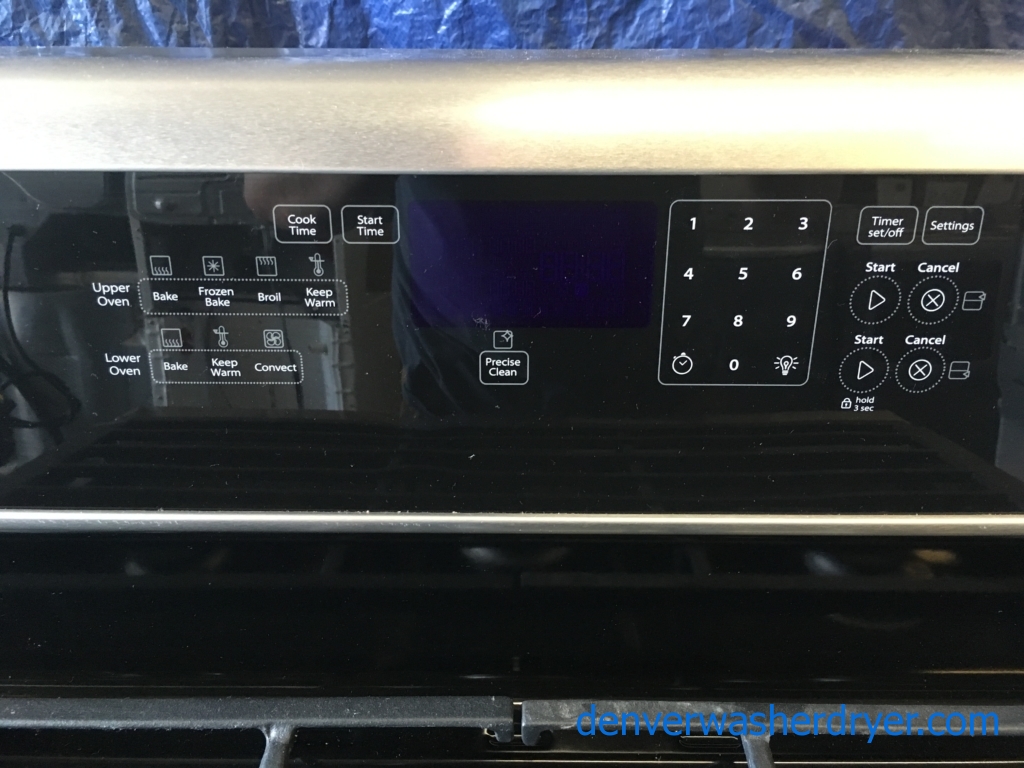 BRAND-NEW Whirlpool Gold-Series 30″ 5-Burner Self-Cleaning Double-Oven w/Convection *GAS* Range, 1-Year Warranty