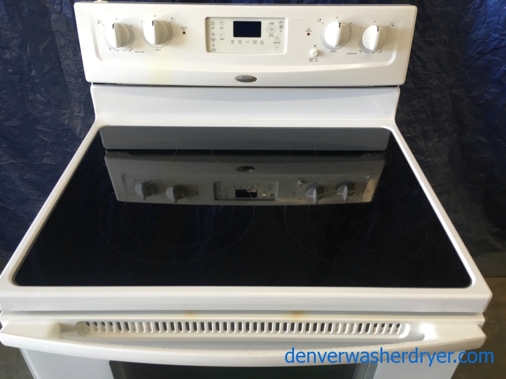 Large Images for 30″ FreeStanding White Whirlpool SelfCleaning Glass