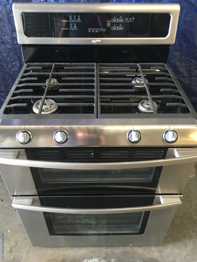 BRAND-NEW Stainless 30″ Whirlpool Free-Standing Self-Cleaning (6.0 Cu. Ft.) Double-Oven *GAS* Range, 1-Year Warranty
