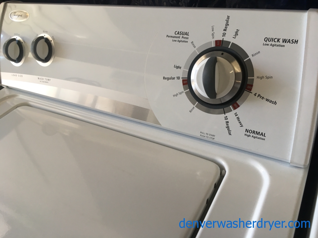 Heavy-Duty Whirlpool Top-Load Direct-Drive Washer & *GAS* Dryer, 1-Year Warranty