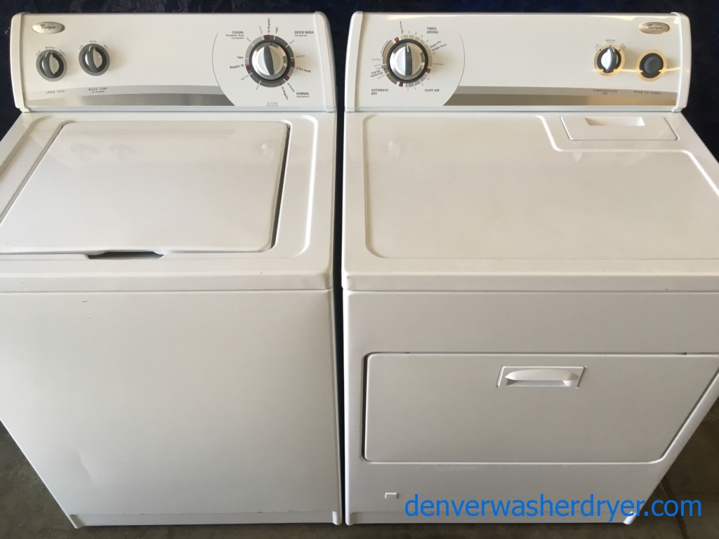 Large Images for HeavyDuty Whirlpool TopLoad DirectDrive Washer & *GAS* Dryer, 1Year