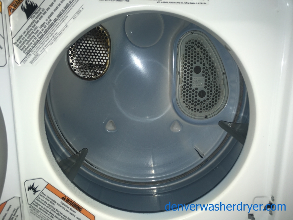 24″ Kenmore Quality Refurbished Heavy-Duty Direct-Drive Laundry Center w/Electric Dryer, 1-Year Warranty