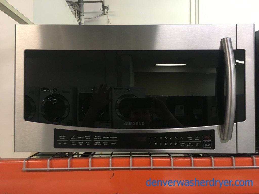 BRAND-NEW Stainless 30″ (1.7 Cu. Ft.) Over-the-Range Convection Microwave w/Sensor Cooking, 1-Year Warranty
