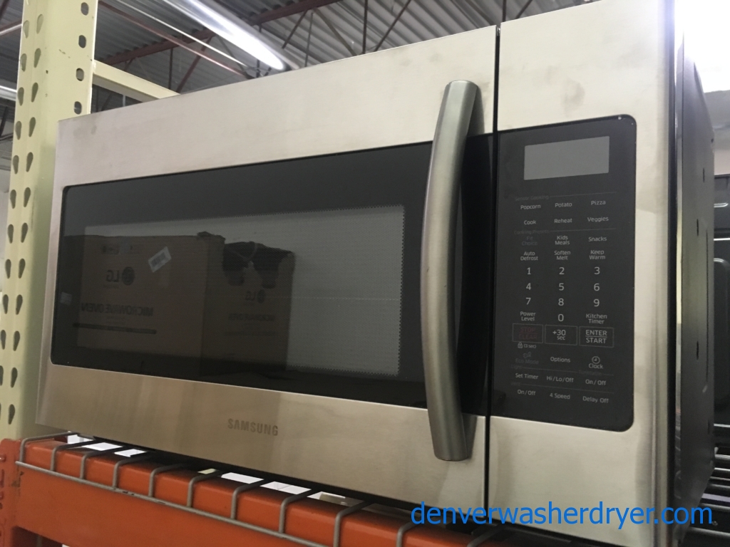 Stainless *USED* 30″ Samsung Over-the-Range (1.8 Cu. Ft.) Microwave, 1-Year Warranty