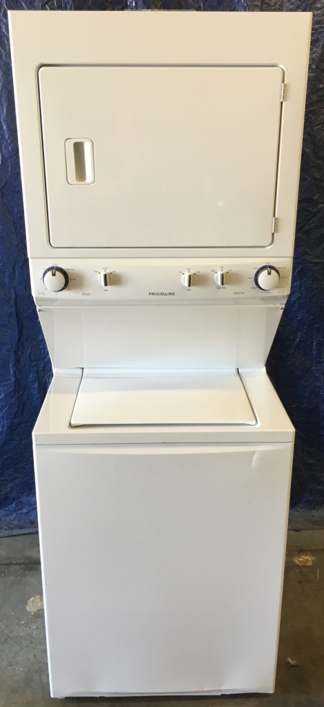Quality Refurbished Frigidaire 27″ Stacked Electric Laundry Center, 1-Year Warranty