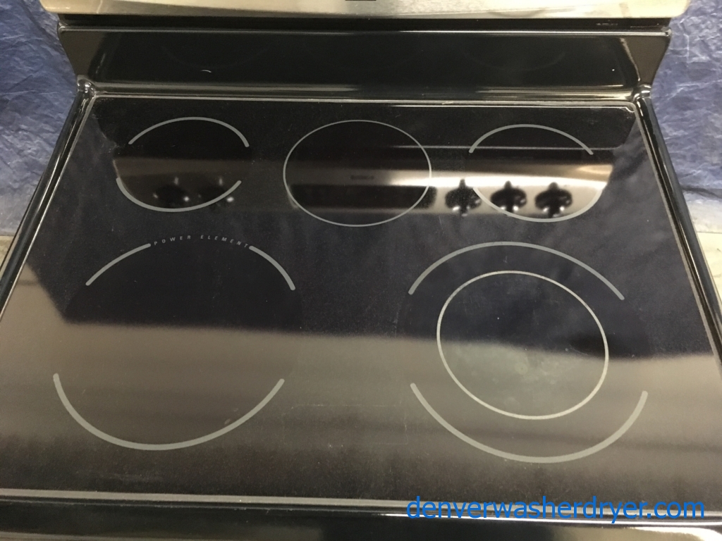 Kenmore 30″ Free-Standing Electric Glass-Top (4.9 Cu. Ft.) Range, 1-Year Warranty