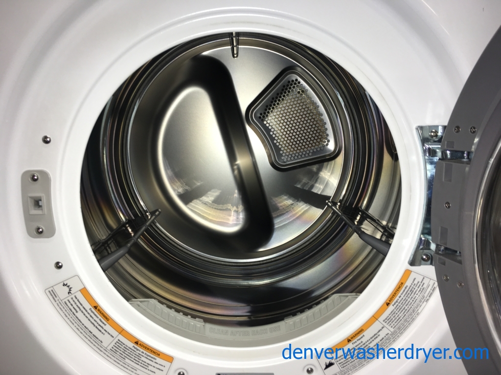 27″ Quality Refurbished LG HE Front-Load Stackable Direct-Drive Washer & Electric Dryer, 1-Year Warranty