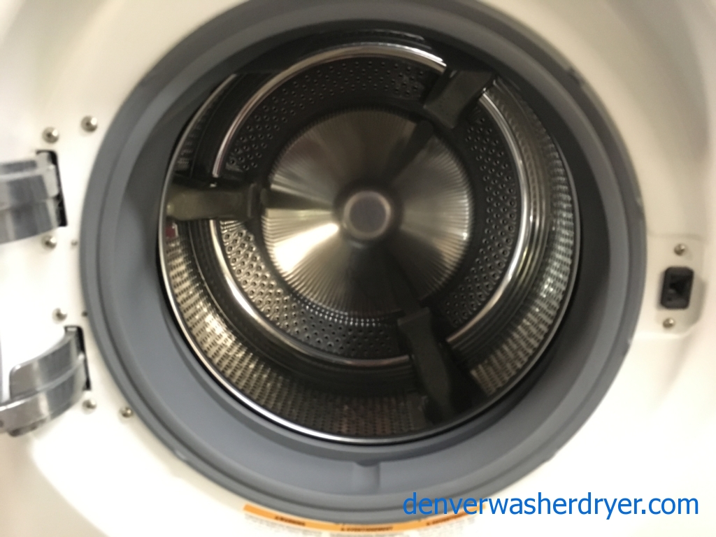 27″ Quality Refurbished LG HE Front-Load Stackable Direct-Drive Washer & Electric Dryer, 1-Year Warranty