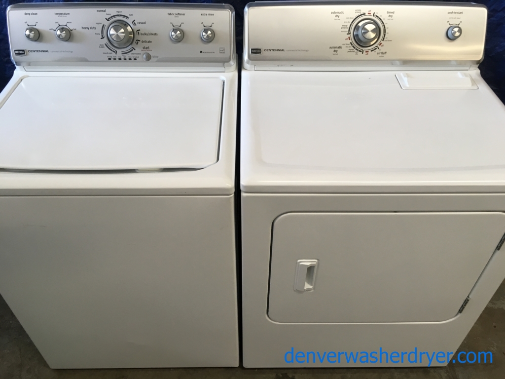 Large Images for 27″ Maytag Centennial Series ENERGY STAR TopLoad Washer & Electric Dryer Set
