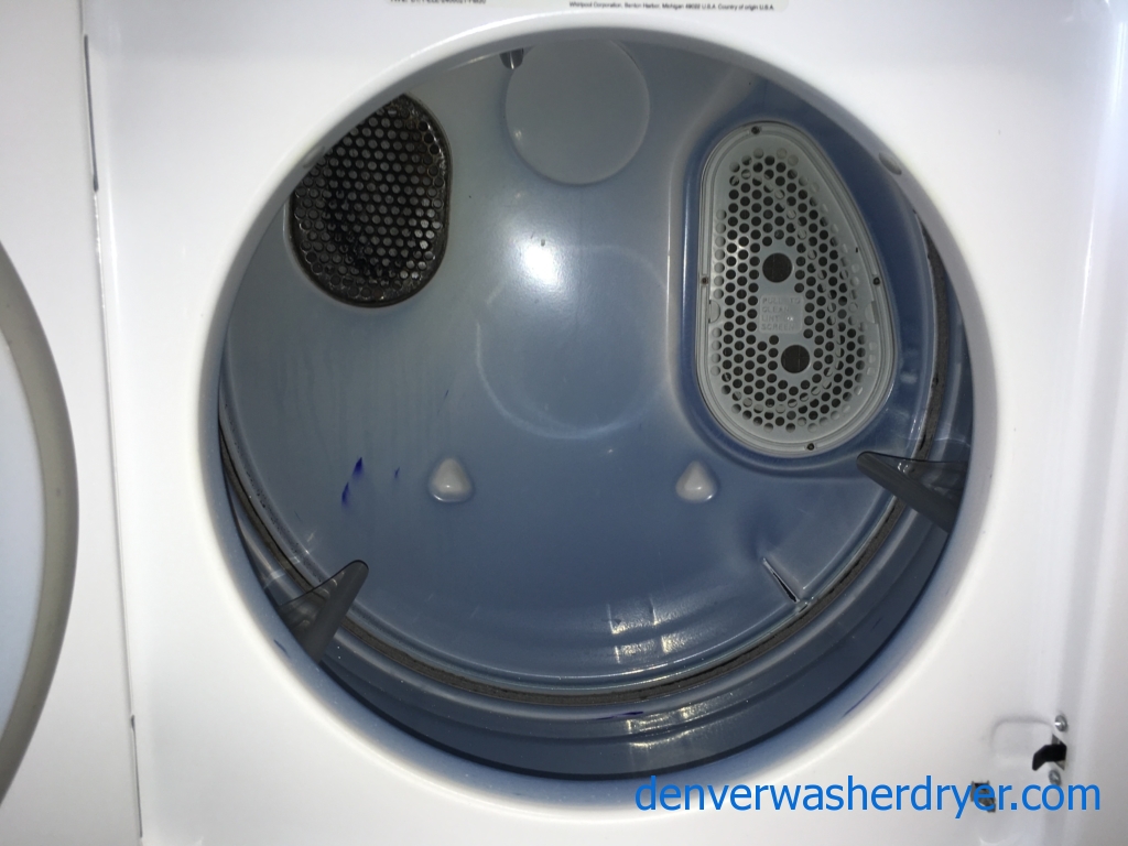 Quality Refurbished 24″ Whirlpool Thin-Twin Electric Laundry Center, 1-Year Warranty