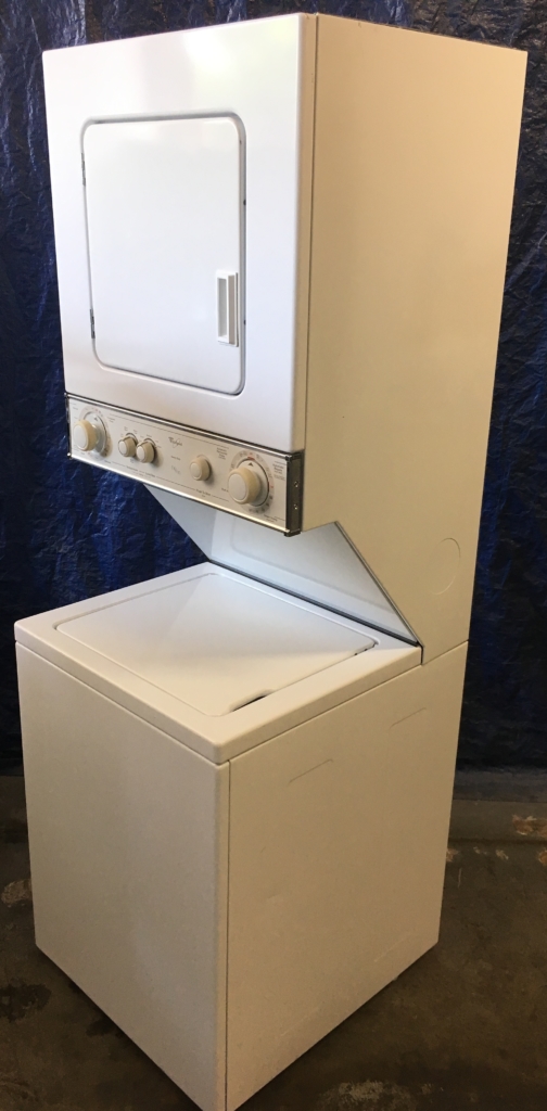 Quality Refurbished 24″ Whirlpool Thin-Twin Electric Laundry Center, 1-Year Warranty