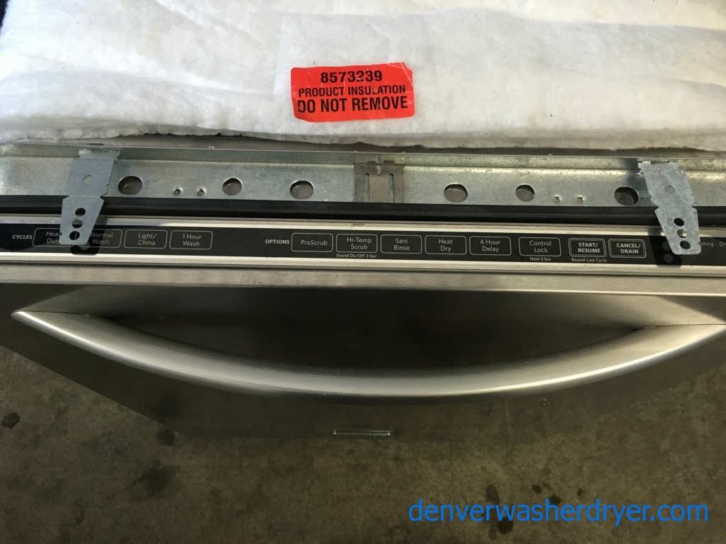 *USED* Stainless KitchenAid Superba 24″ Built-In Dishwasher w/Hidden Controls, 1-Year Warranty