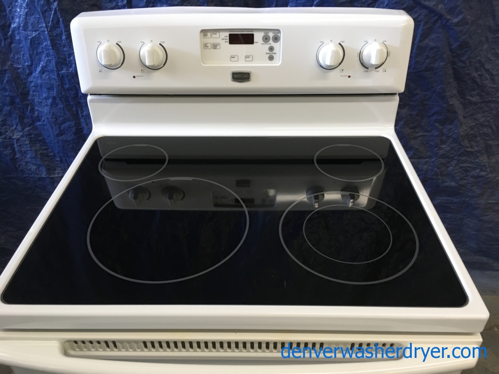 30″ Maytag Free-Standing Smooth-Top Electric Range, 1-Year Warranty
