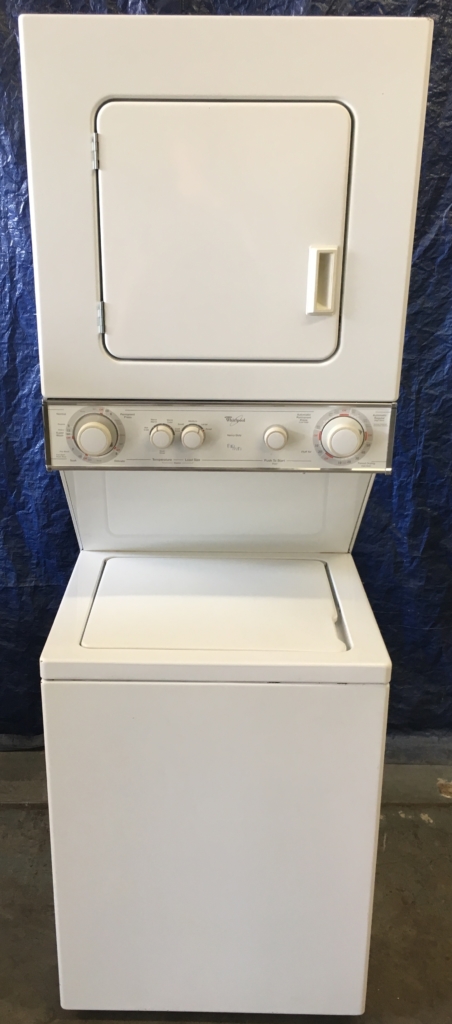 Quality Refurbished Whirlpool 24″ Thin-Twin Electric Laundry Center, 1-Year Warranty