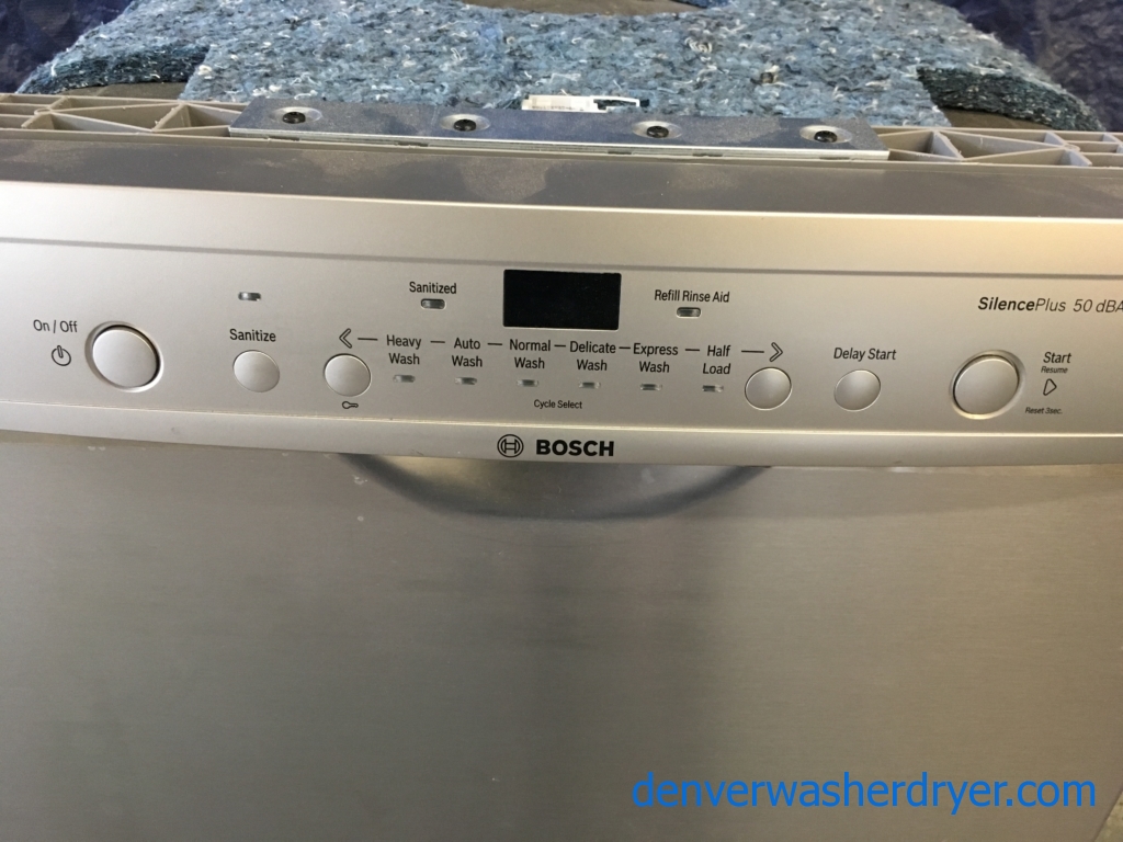 BRAND-NEW Stainless Bosch Ascenta-Series 24″ Built-In full Console Dishwasher, 1-Year Warranty