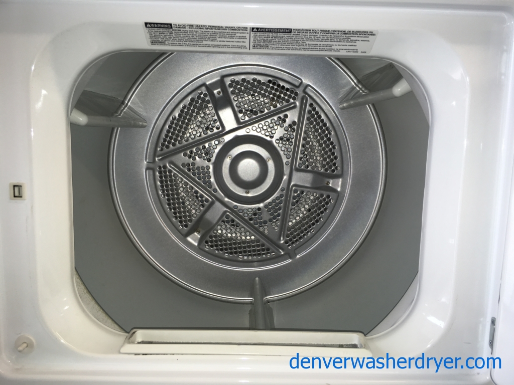27″ Quality Refurbished GE Heavy-Duty Electric Unitized Space-Maker Washer/Dryer, 1-Year Warranty