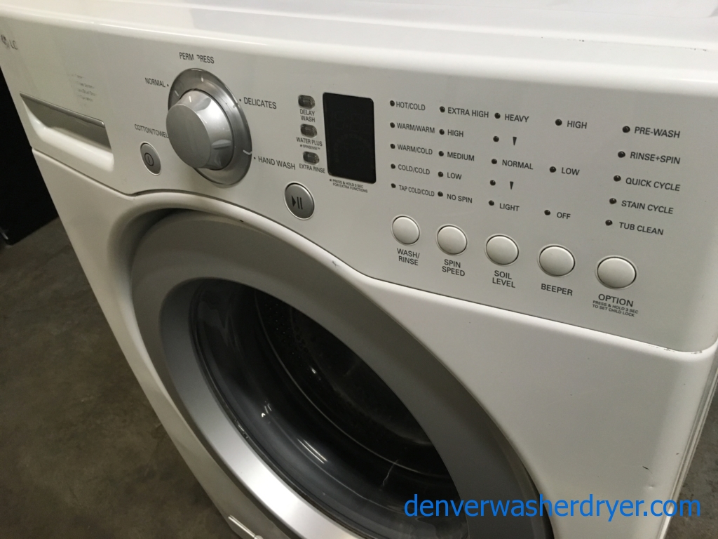 HE Quality Refurbished 27″ LG Front-Load Stackable Direct-Drive Washer, 1-Year Warranty