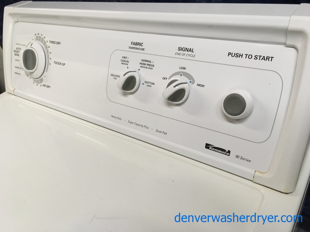 27″ Heavy-Duty Kenmore 90-Series *GAS* Dryer, 1-Year Warranty