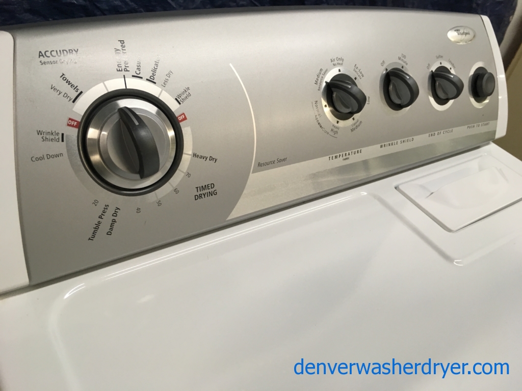 Quality Refurbished 29″ Whirlpool Electric (7.0 Cu. Ft.) Dryer, 1-Year Warranty