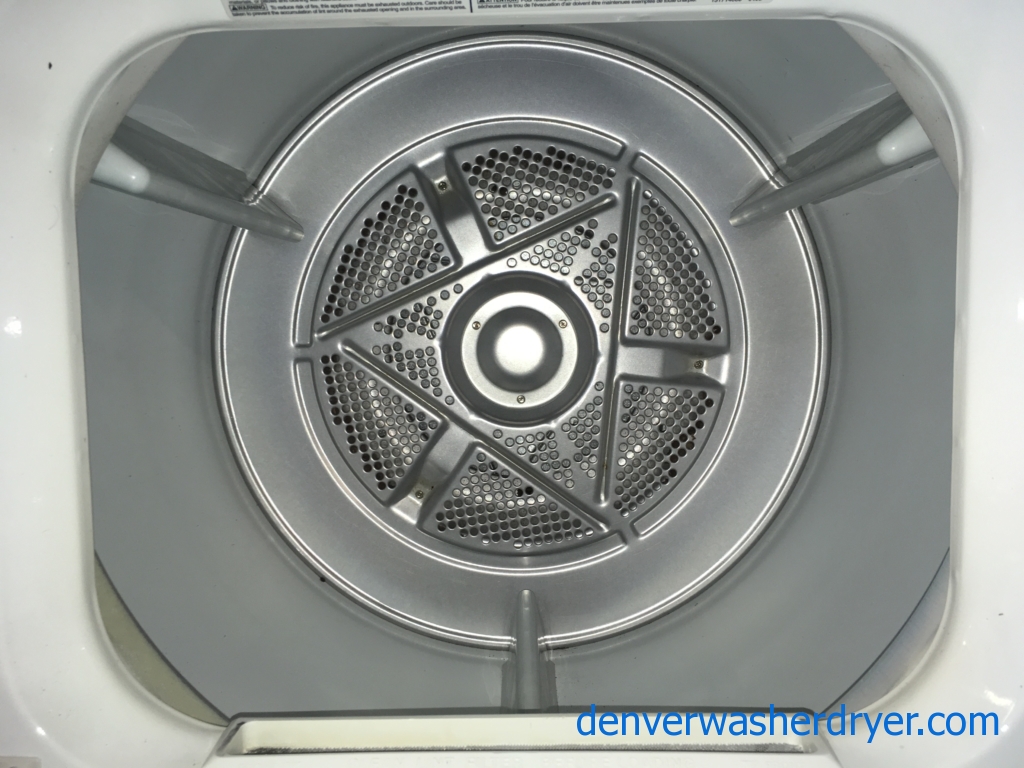 27″ GE Unitized Space-Maker Washer & Electric Dryer, 1-Year Warranty