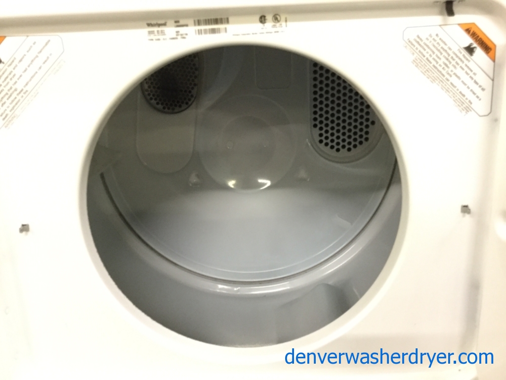 “Flat Back” Space Saving Whirlpool Electric Dryer, Extra Large Capacity, Quality Refurbished, 1-Year Warranty