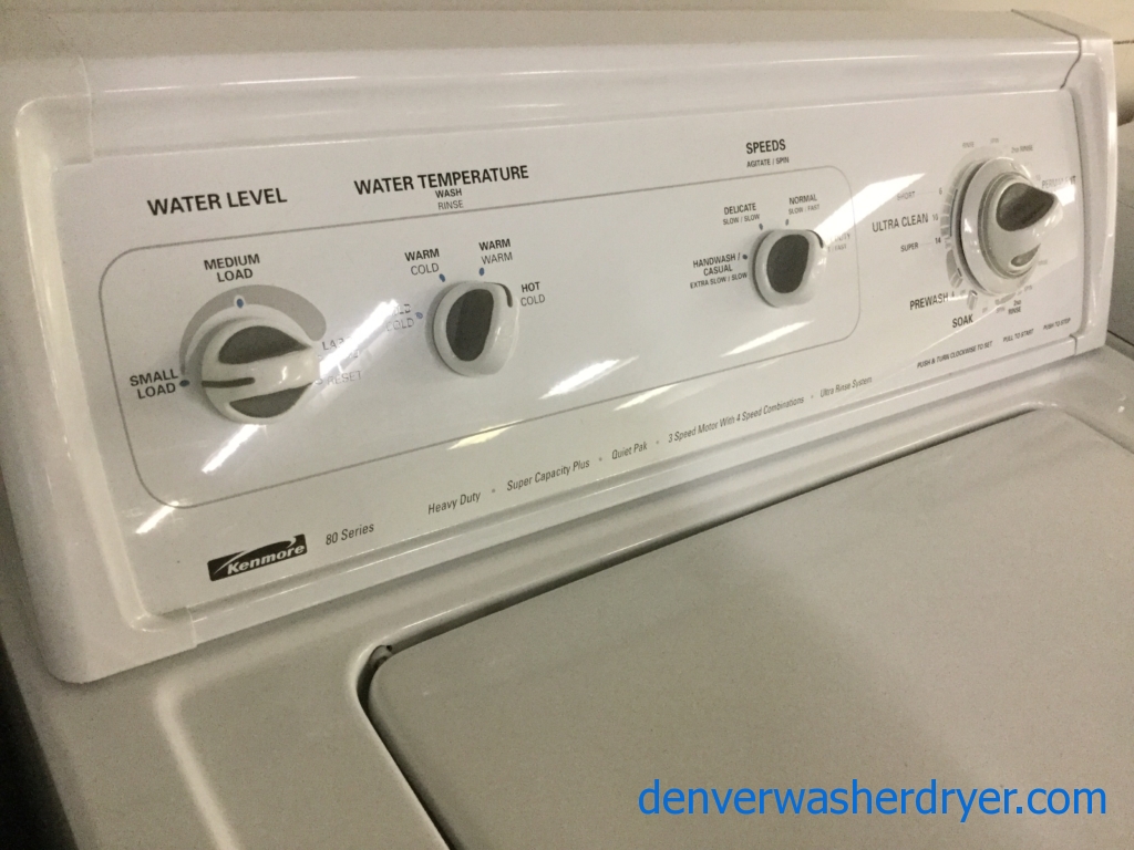 Best Washer Ever Made! 27″ Heavy-Duty Kenmore 80-Series Top-Load Direct-Drive (3.8 Cu. Ft.) Washer w/Agitator, 1-Year Warranty