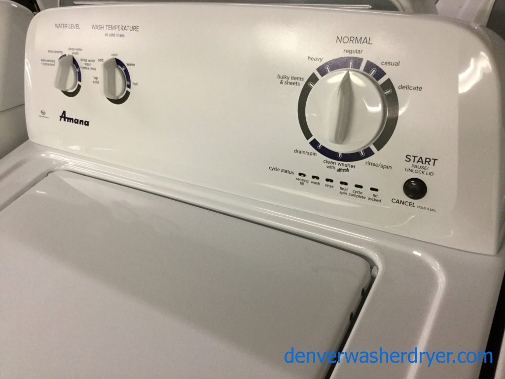 Brand-New HE Amana (Maytag) Top-Load Washer & Matching Used Electric Dryer, 1-Year Warranty!
