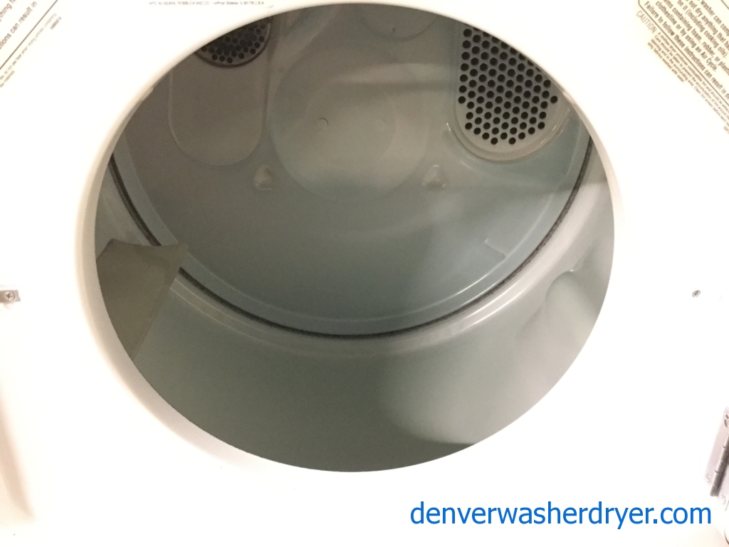 Large Images for XL Capacity Kenmore (Whirlpool) Electric Dryer, “Flat