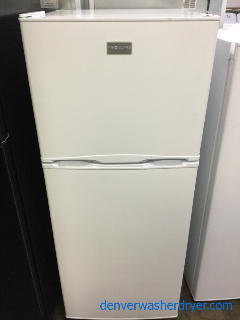 24″ Counter-Depth Frigidaire (10 Cu. Ft.) Top-Freezer Refrigerator, White, Barely Used, Clean, Works Great, 1-Year Warranty